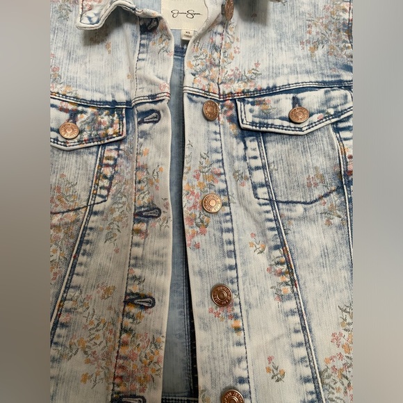 NWOT - Floral Denim Jacket - Picture 2 of 4